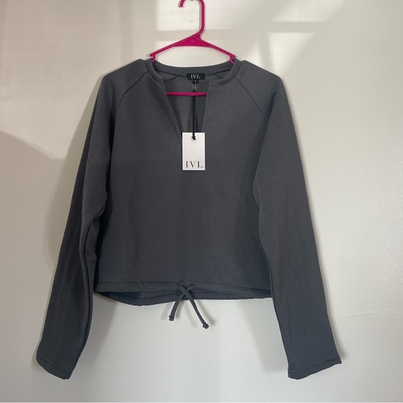 IVL Drawstring V-neck Pullover - Picture 2 of 7